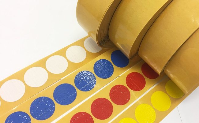 Etykiety znakujące okrągłe
samoprzylepne w różnych kolorach